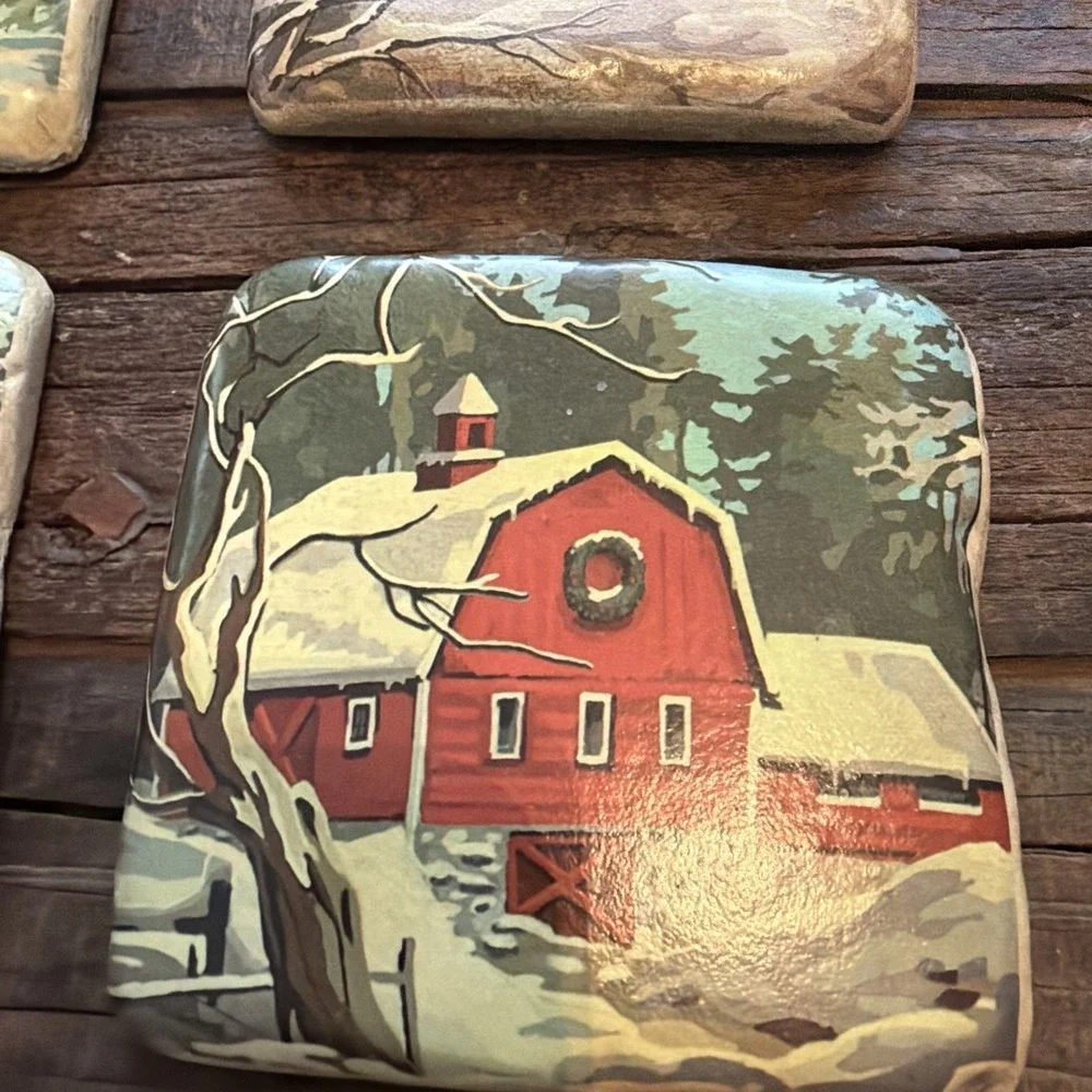 Chad Barrett Christmas Coasters Set Of 4